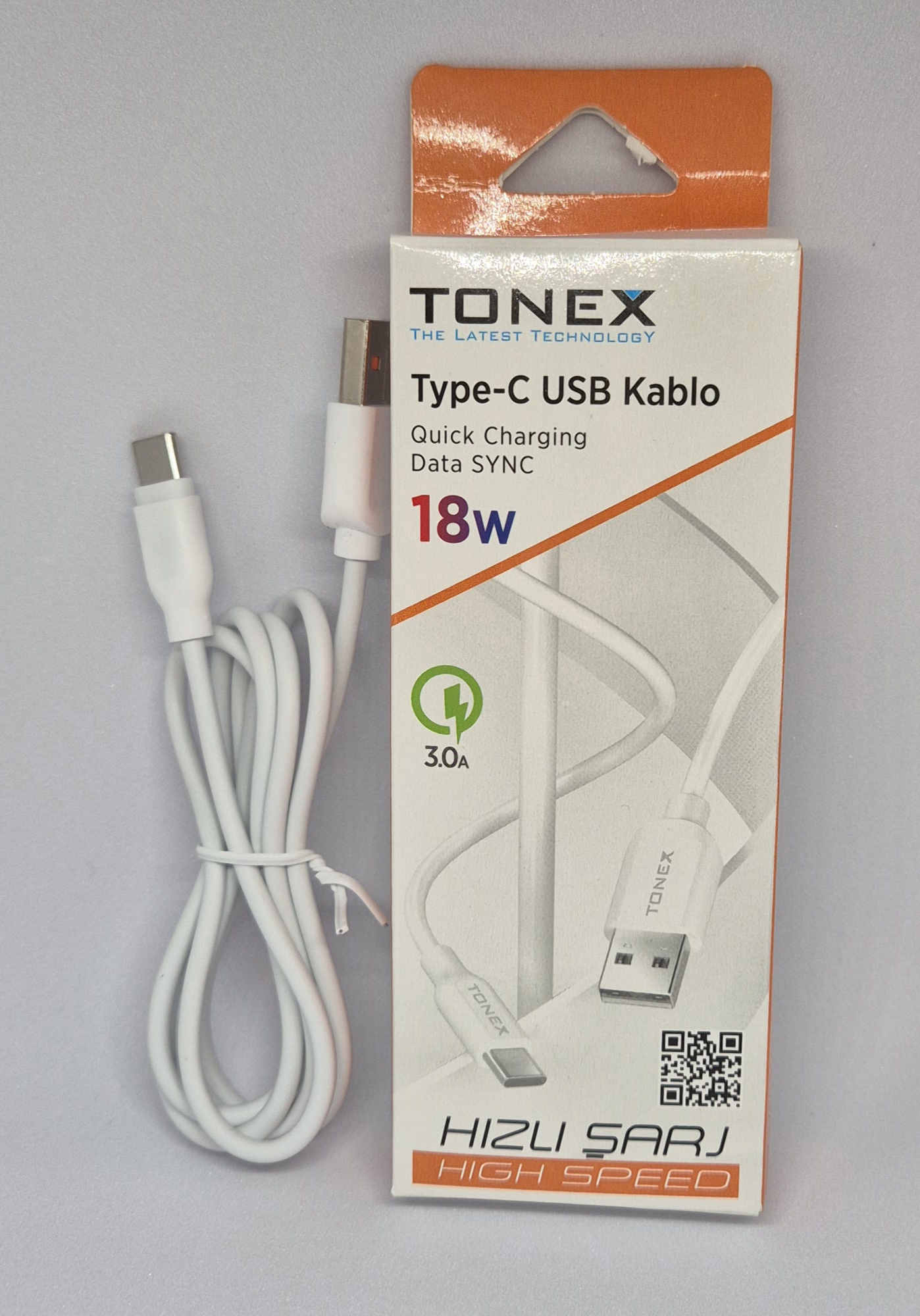 TONEX 18w Typc USB Kablo 3.0A