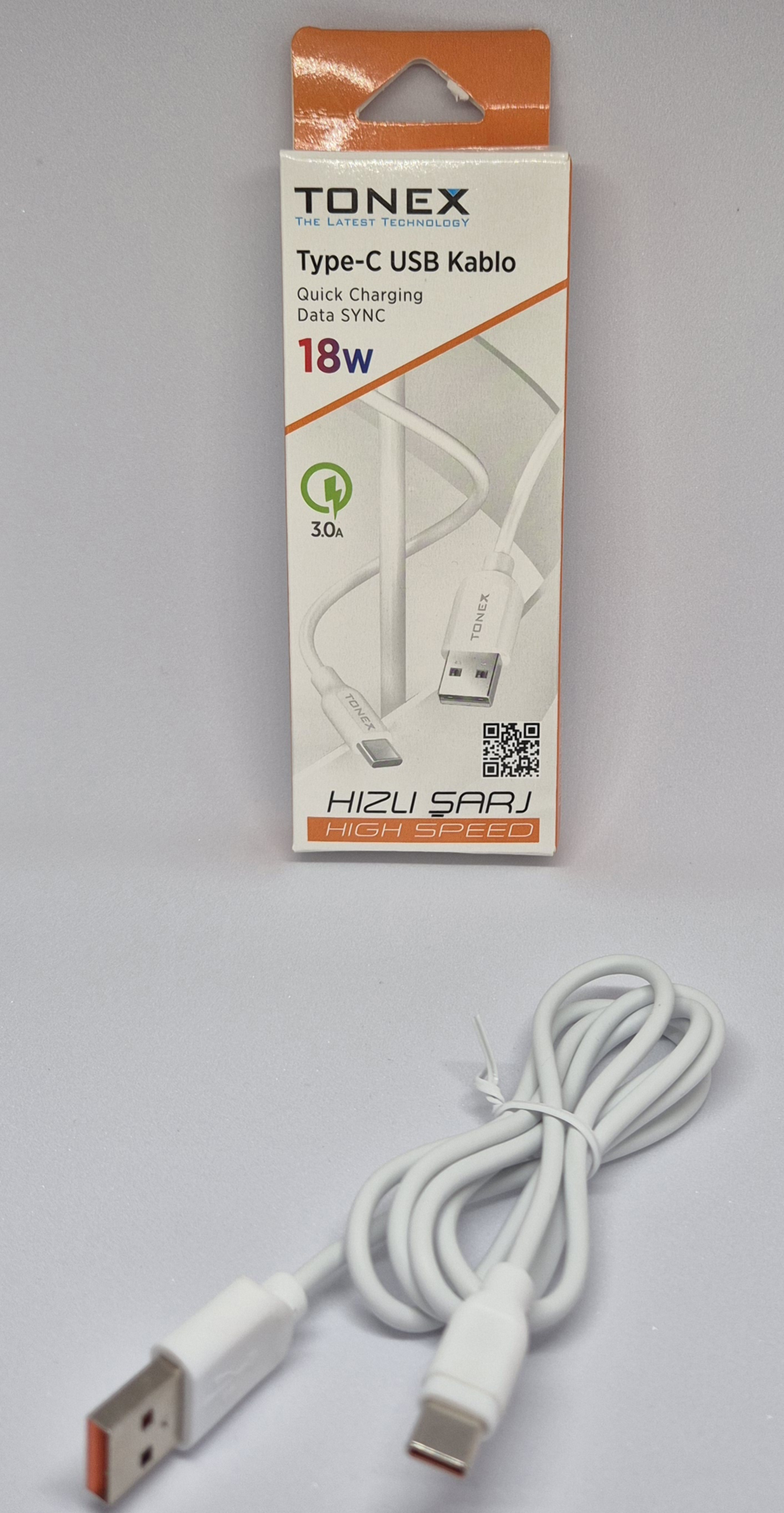 TONEX 18w Typc USB Kablo 3.0A