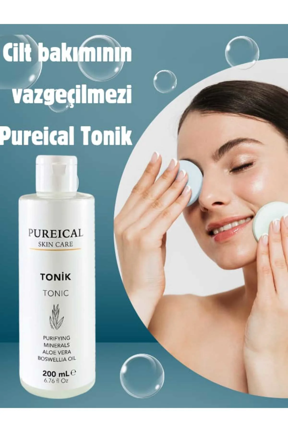 Tonik, Mineral kompleks, derin temizleme, aloe vera, sığla yağı, 