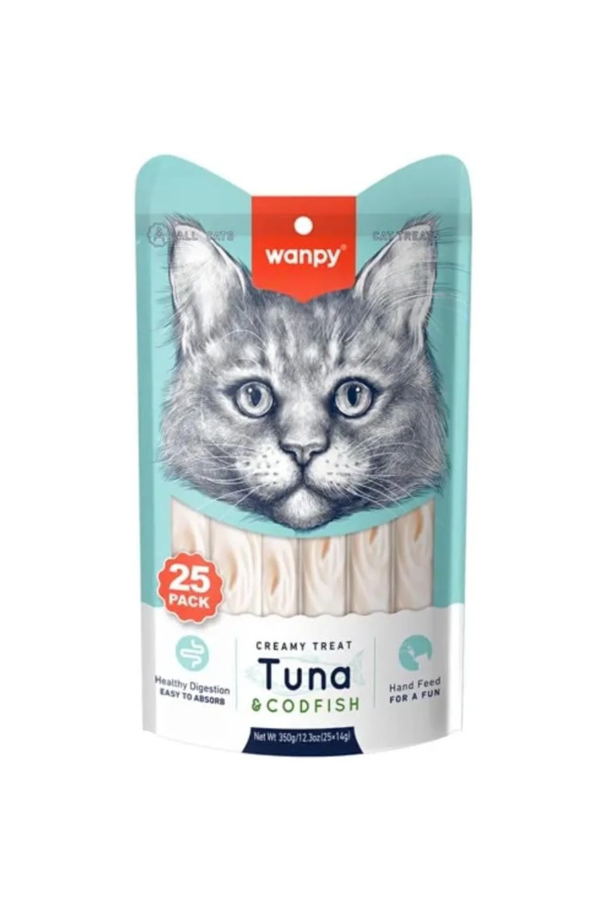 Ton&Morina Balıklı Krema Kedi Ödülü 25x14 G