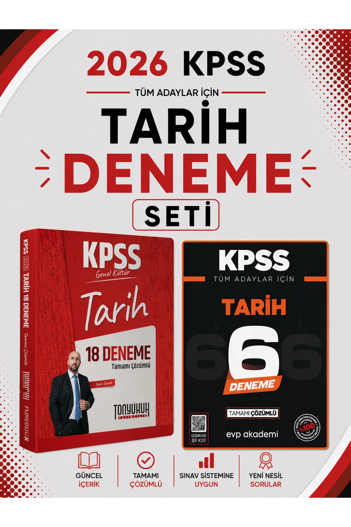 Tonyukuk Yayınları 2026 KPSS Tarih 30 Deneme & KPSS Tarih 6 Deneme Seti