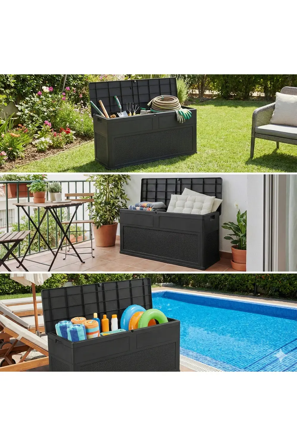 Toomax Toscana 320L Antrasit Bahçe Depolama Sandığı – Suya Dayanı