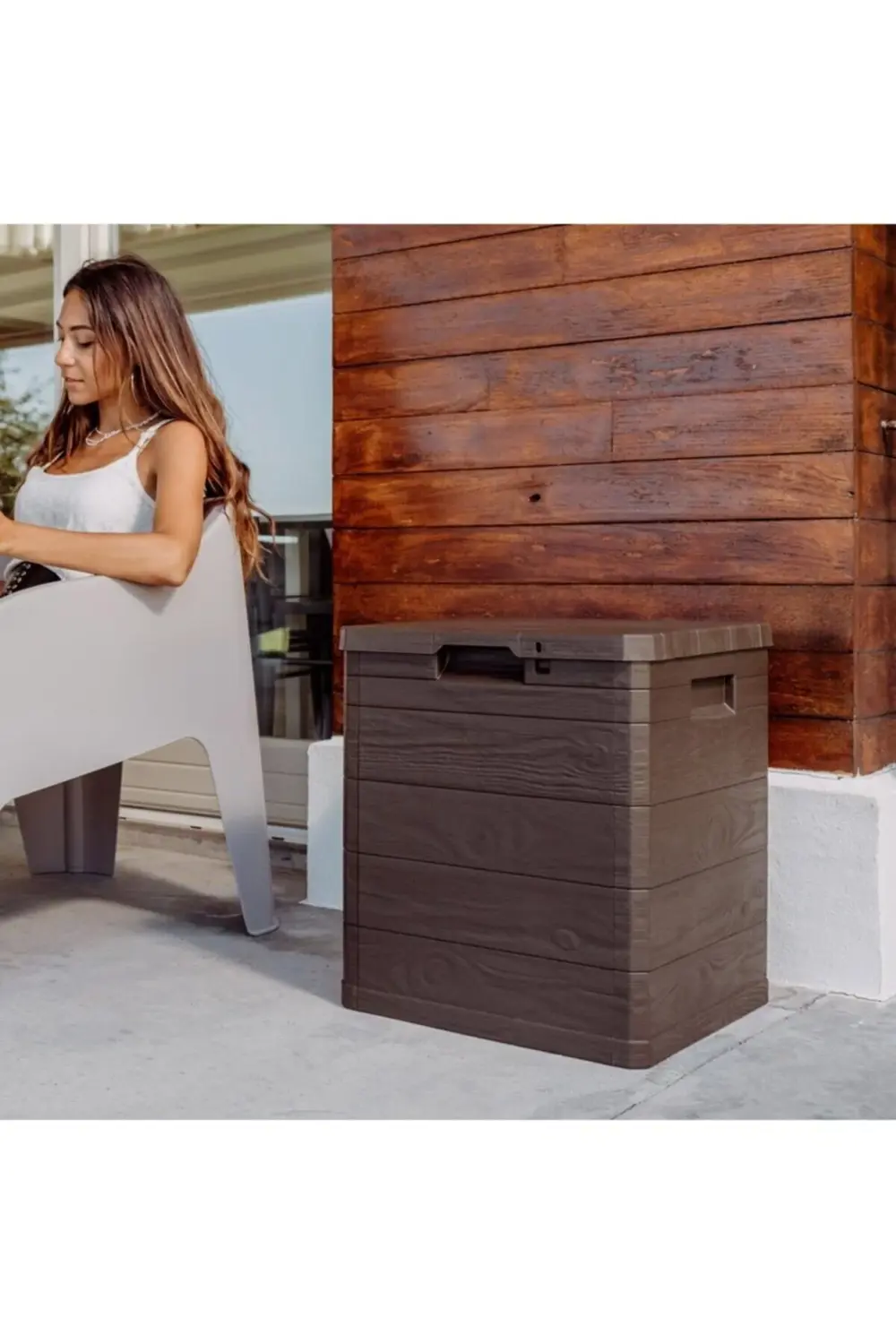 Toomax Woody's 90lt Bahçe Depolama Sandığı , Plastik Sandık , Bah