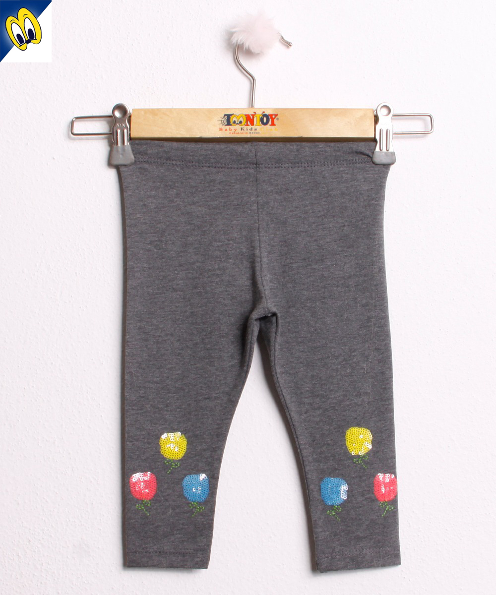 Toontoy Bebek Kız Renkli Pullu Çiçek Nakış