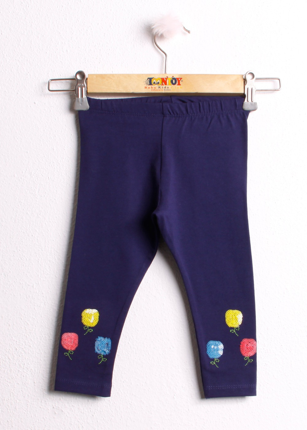 Toontoy Bebek Kız Renkli Pullu Çiçek Nakış