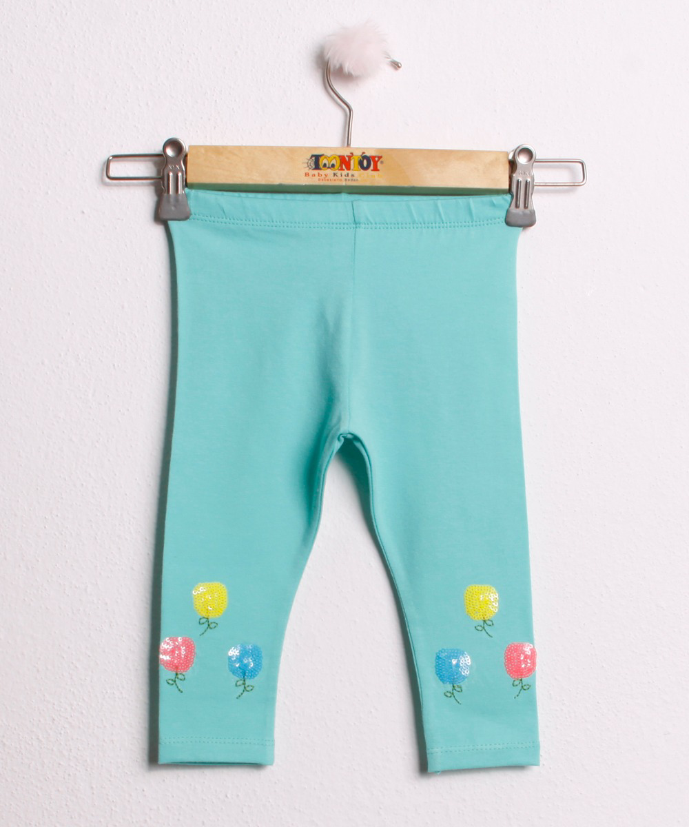 Toontoy Bebek Kız Renkli Pullu Çiçek Nakış