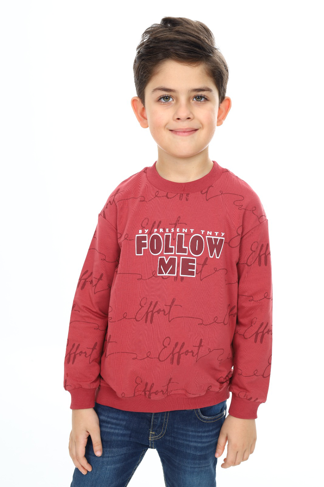 Toontoy Erkek Çocuk Follow Me Baskılı Sweatshirt