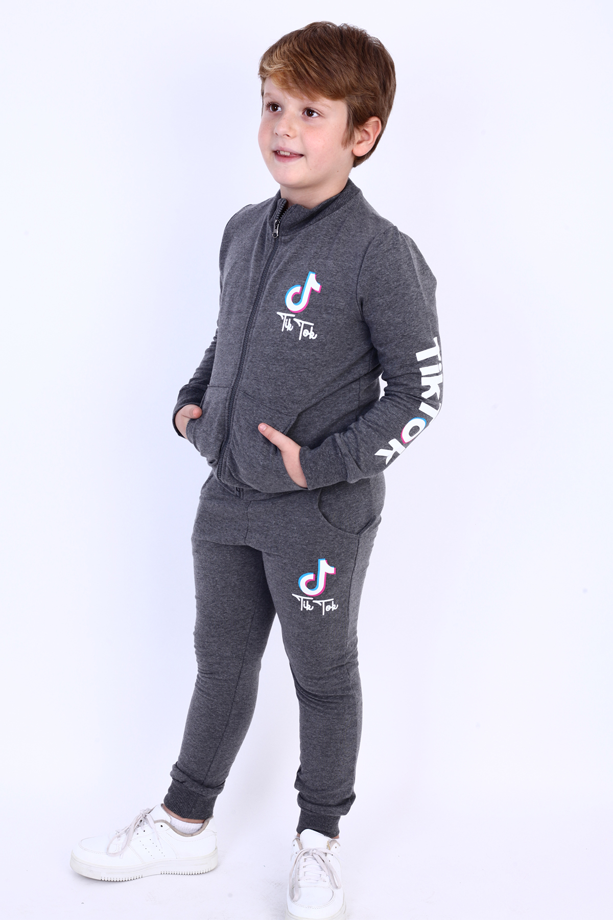 Toontoy  Erkek Çocuk Tiktok Baskılı Takım