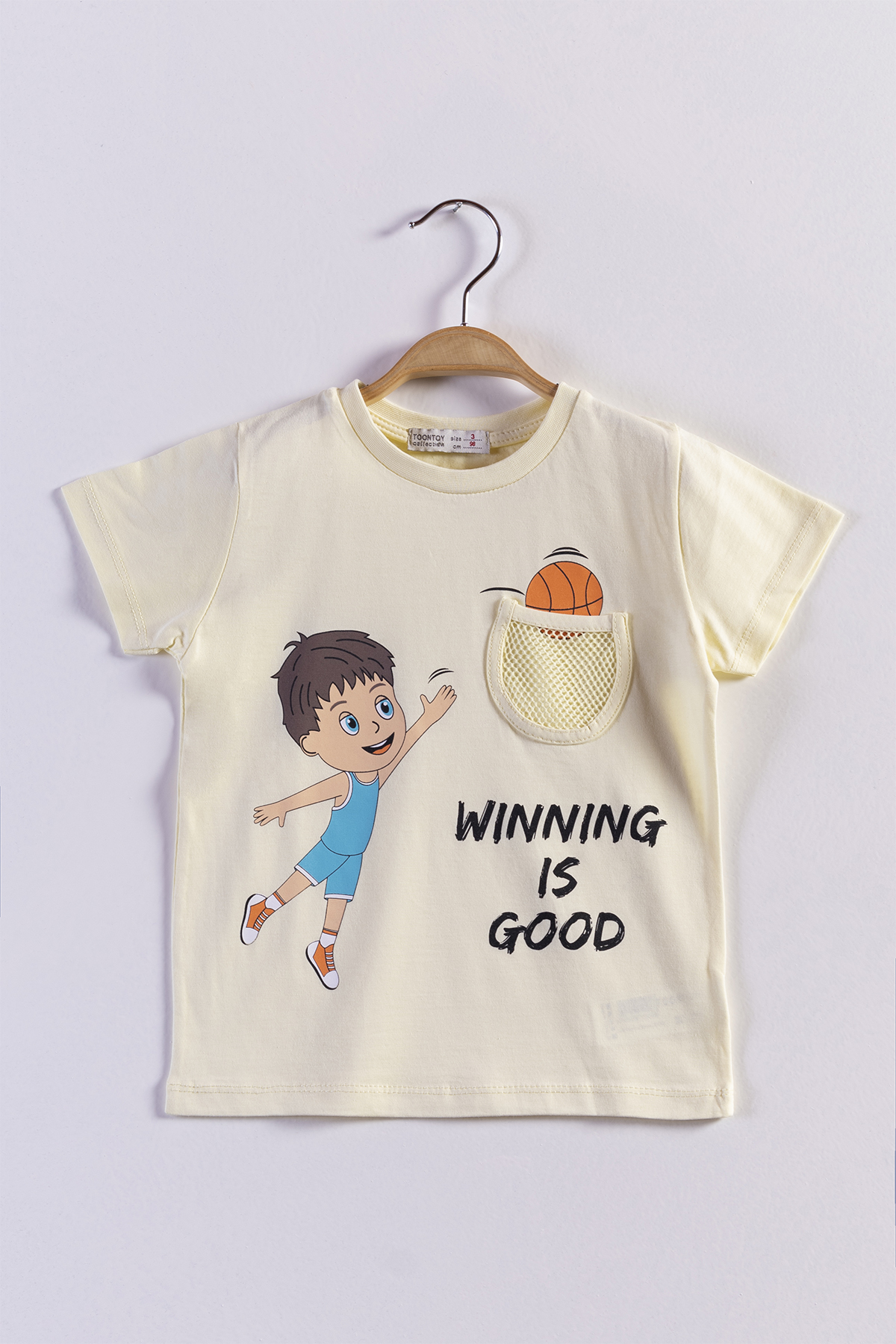 Toontoy Erkek Çocuk Cep Detaylı Baskılı Tişört