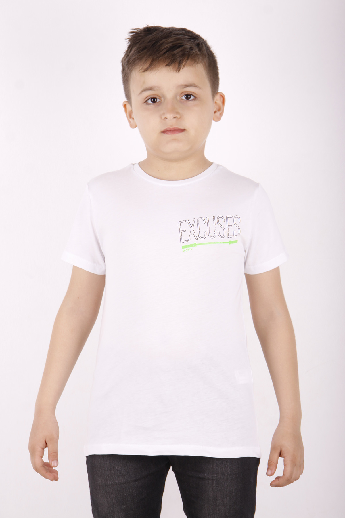 Toontoy Erkek Çocuk Excuses Baskılı Cepli Tişört