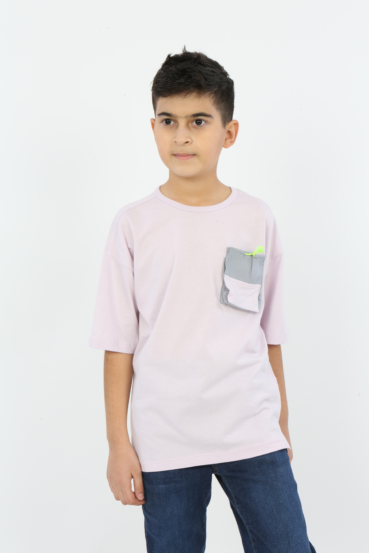 Toontoy Erkek Çocuk Göğsü Cepli Tişört