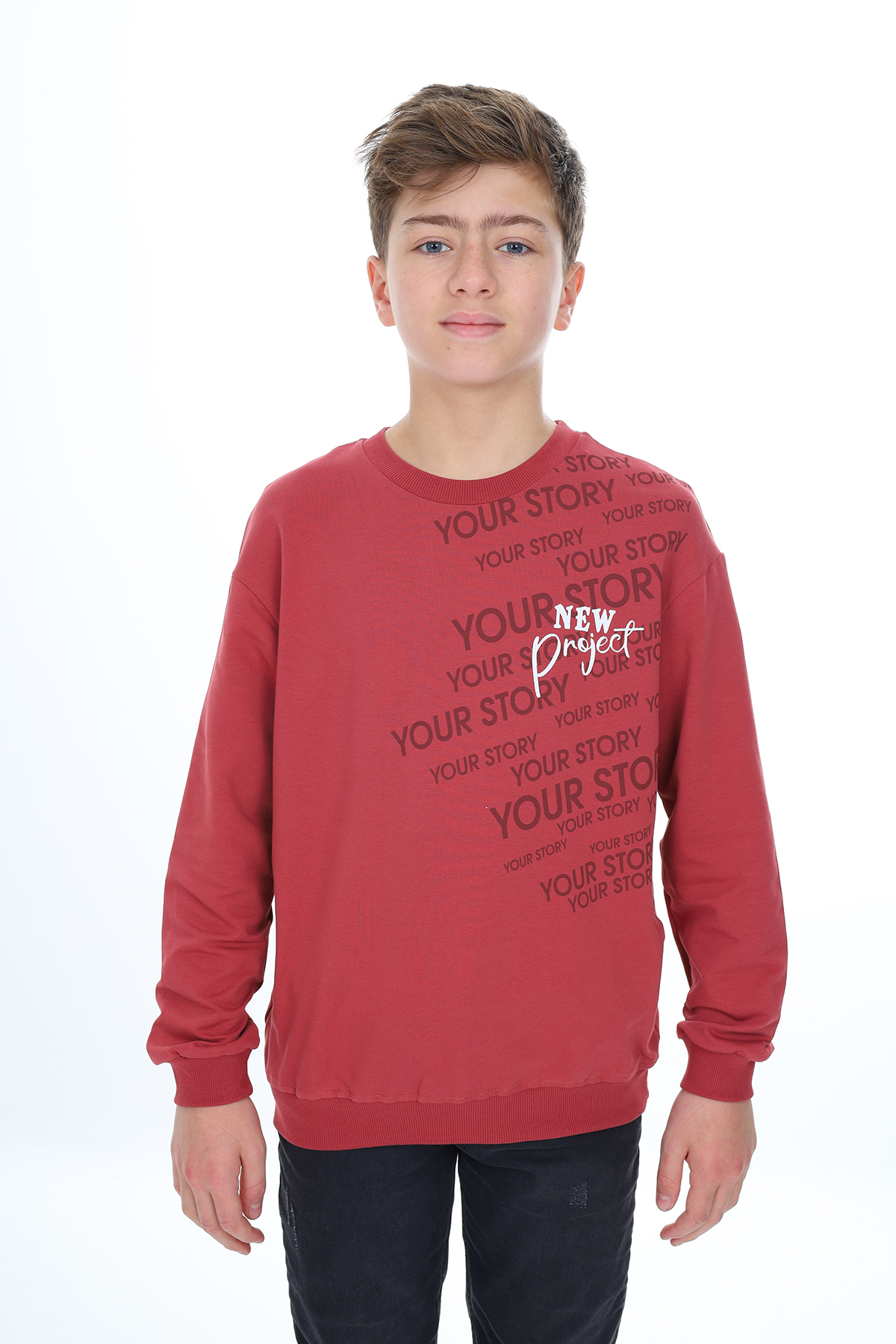 Toontoy Erkek Çocuk New Project  Baskılı Sweatshirt