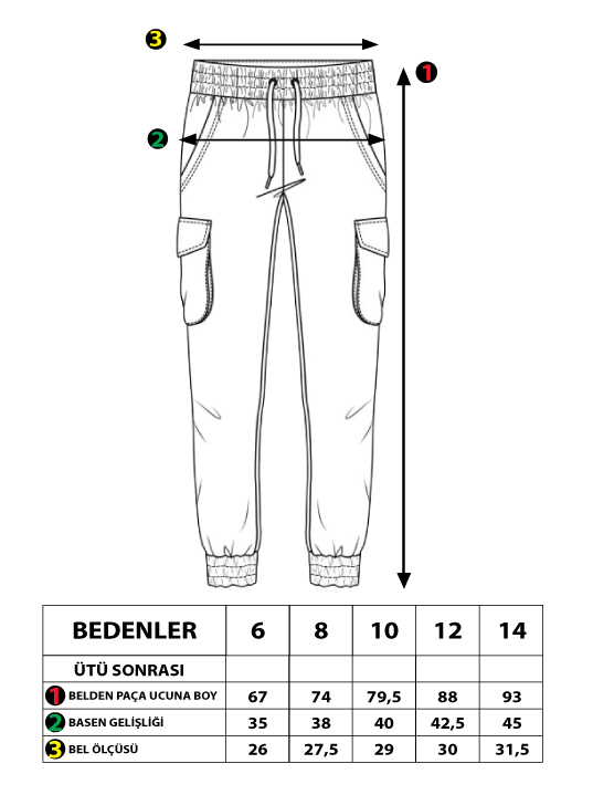 Toontoy Erkek Çocuk Kargo Cepli Jogger Eşofman Alt