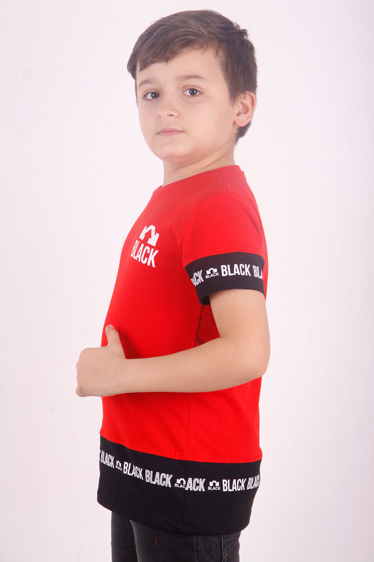 Toontoy Erkek Çocuk BLACK Baskılı Tişört