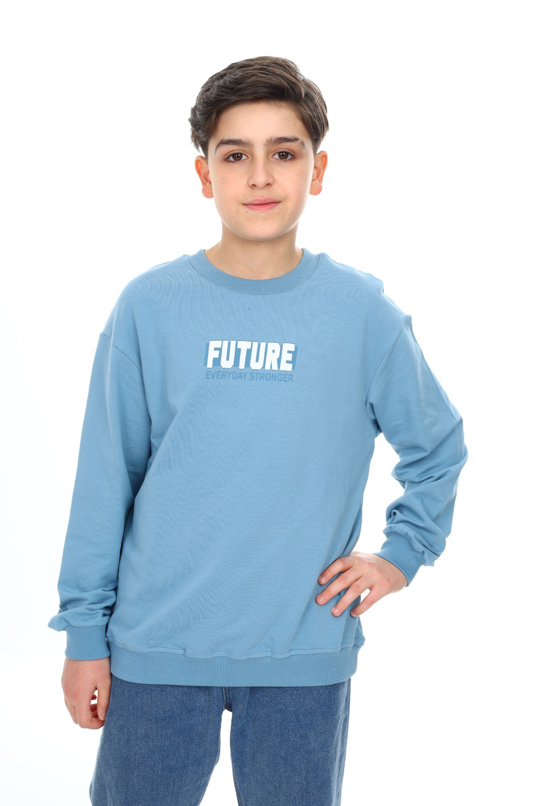 Toontoy Erkek Çocuk Dinazor Baskılı Sweatshirt