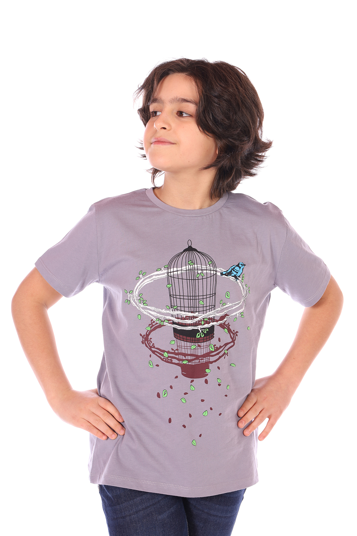 Toontoy Erkek Çocuk Kafes Baskılı Tişört