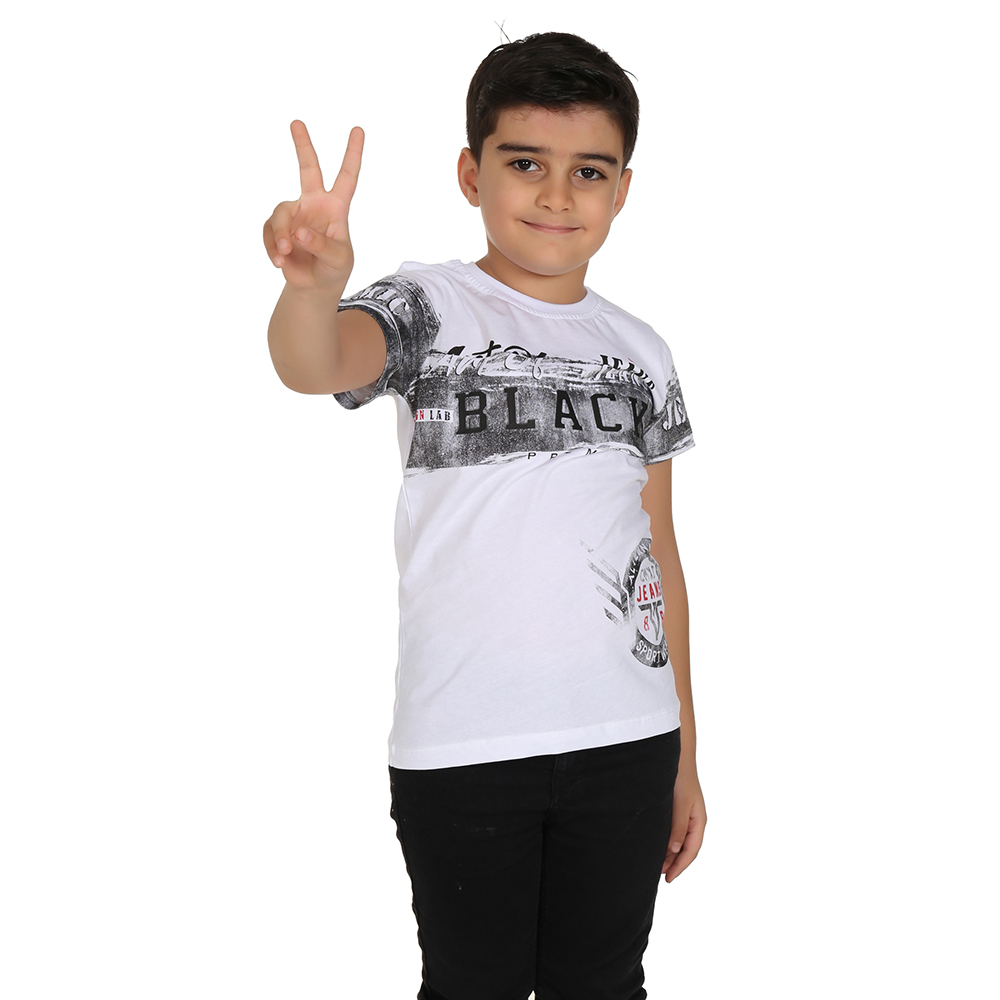Toontoy  Erkek Çocuk T-Shirt Black Baskılı