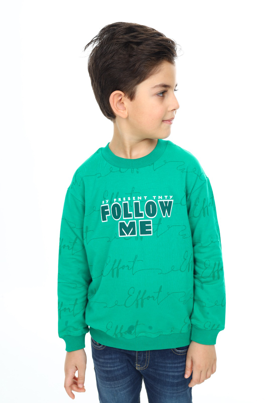 Toontoy Erkek Çocuk Follow Me Baskılı Sweatshirt