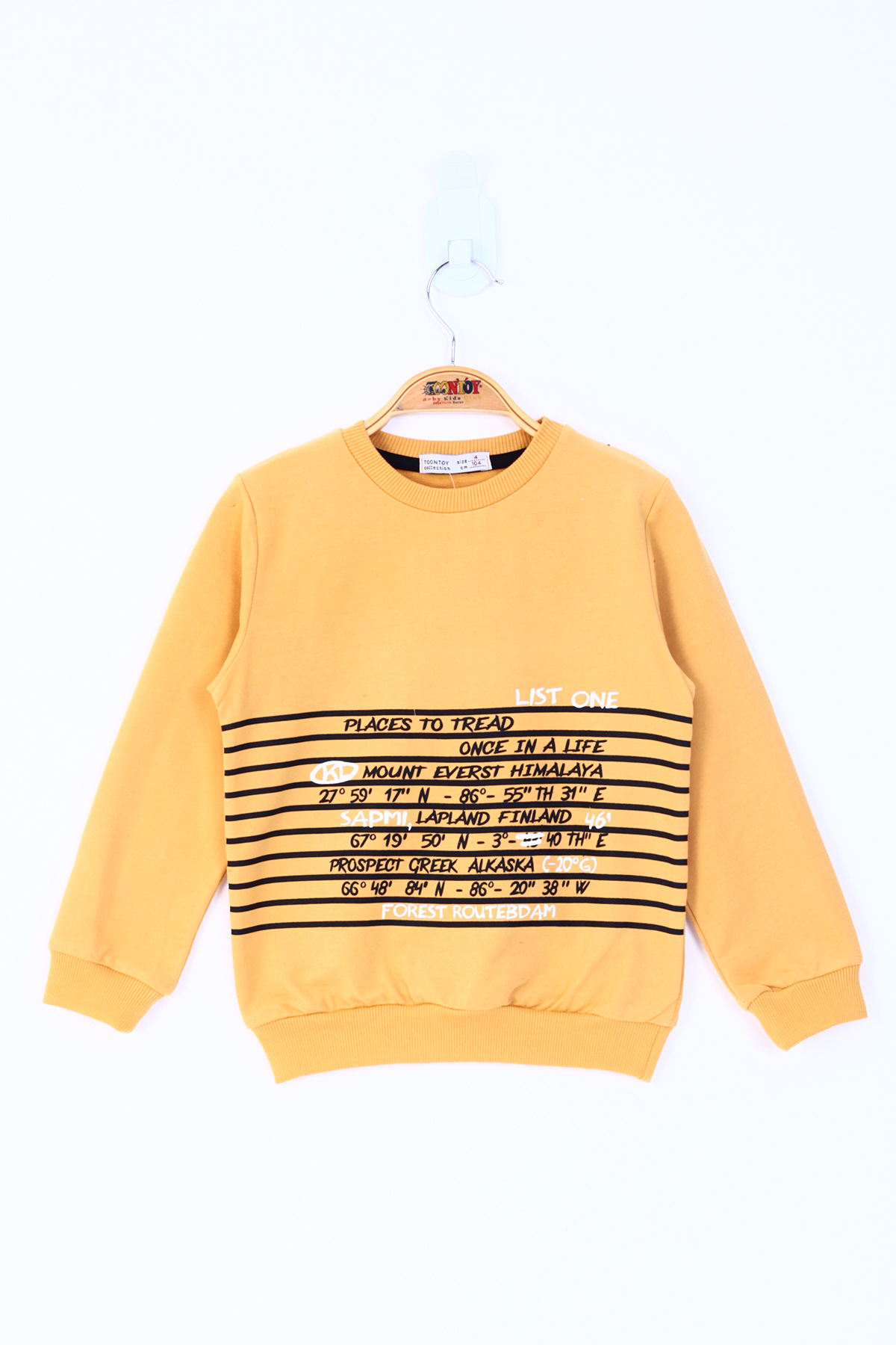 Toontoy Erkek Çocuk Yazı Baskılı Sweatshirt
