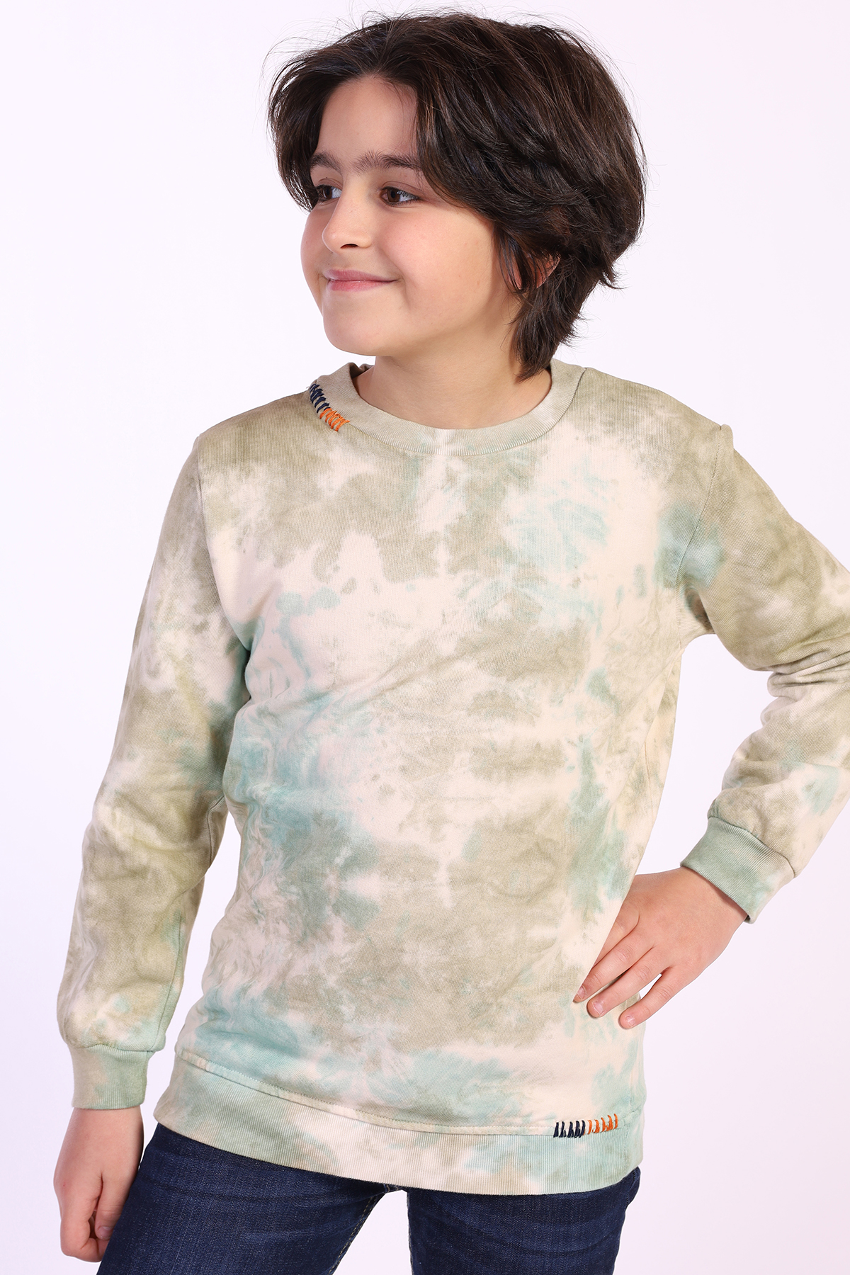 Toontoy Erkek Çocuk Batik Desenli Sweatshirt