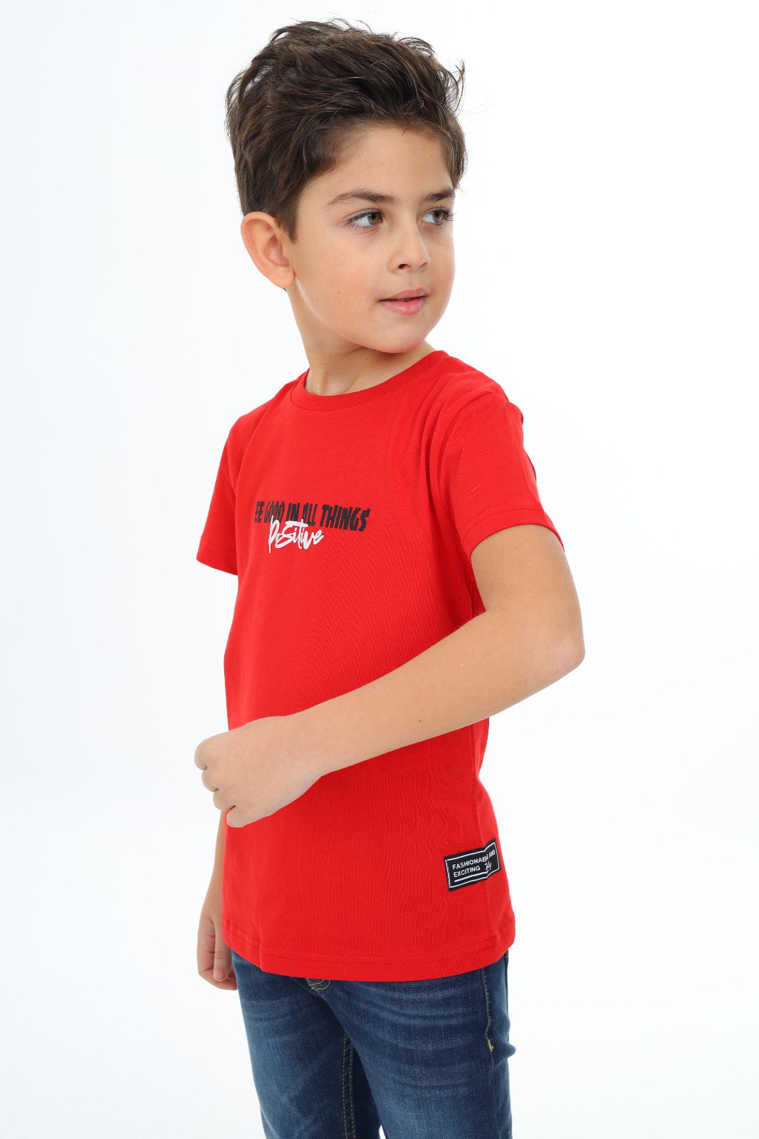 Toontoy Erkek Çocuk Positive  Baskılı Tişört