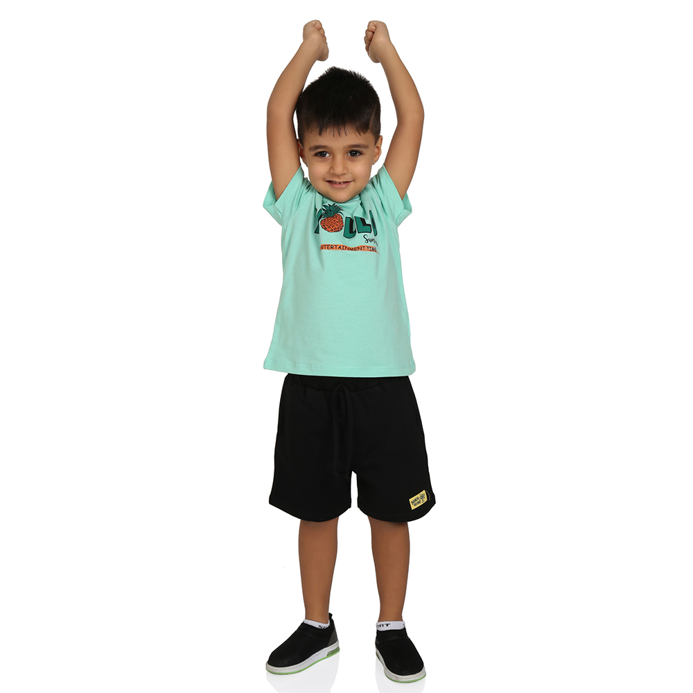 Toontoy  Erkek Çocuk Hollo Baskılı Şortlu Takım