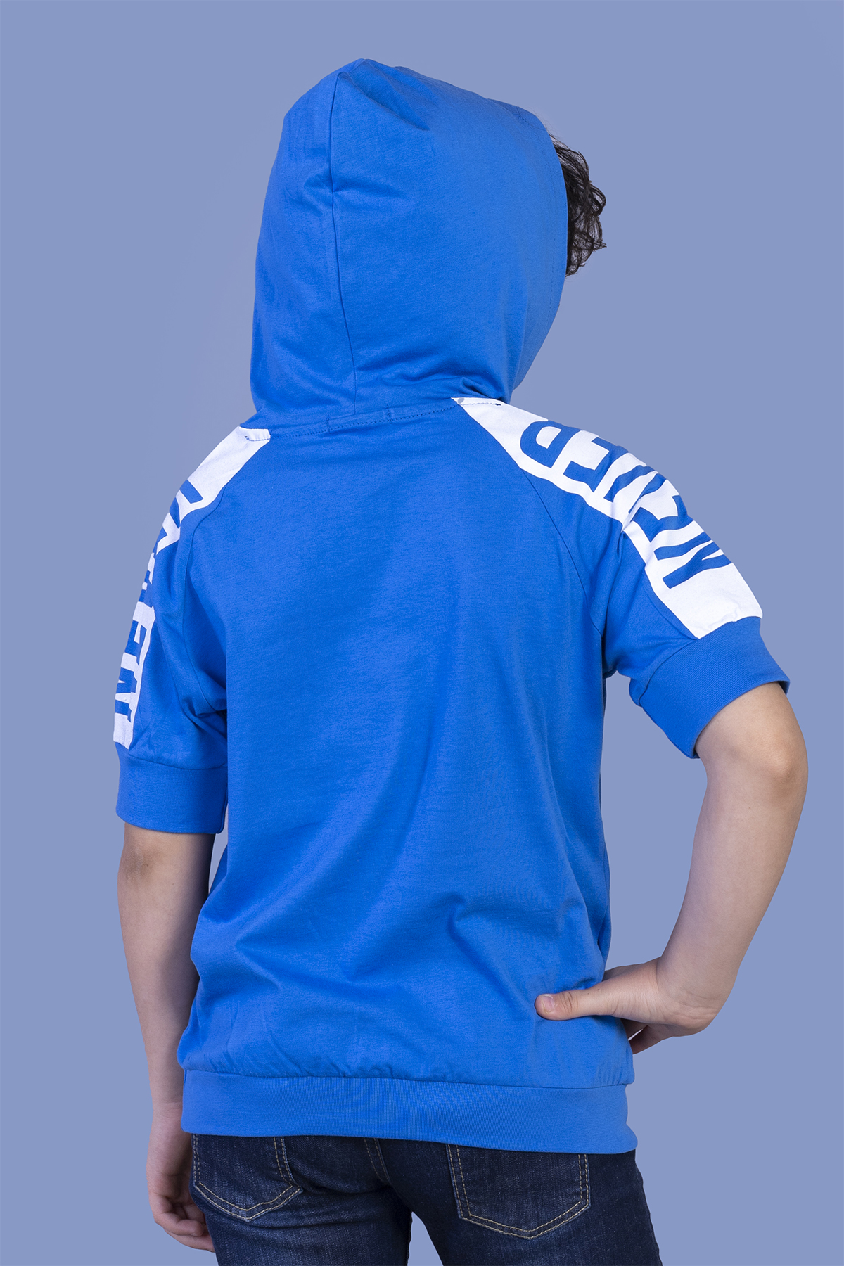 Toontoy Erkek Çocuk Baskılı Kapüşonlu Reglan Kol Tişört