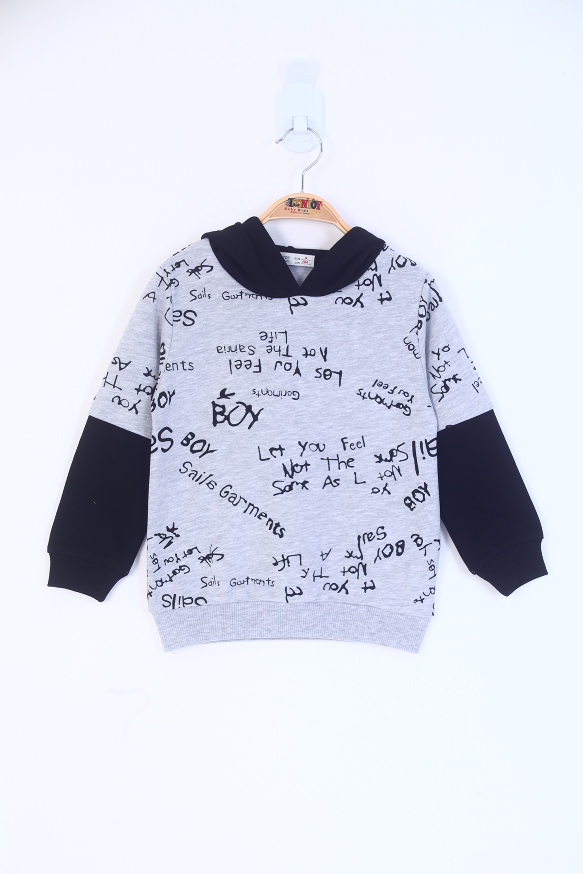 Toontoy Erkek Çocuk Yazı Baskılı Sweatshirt