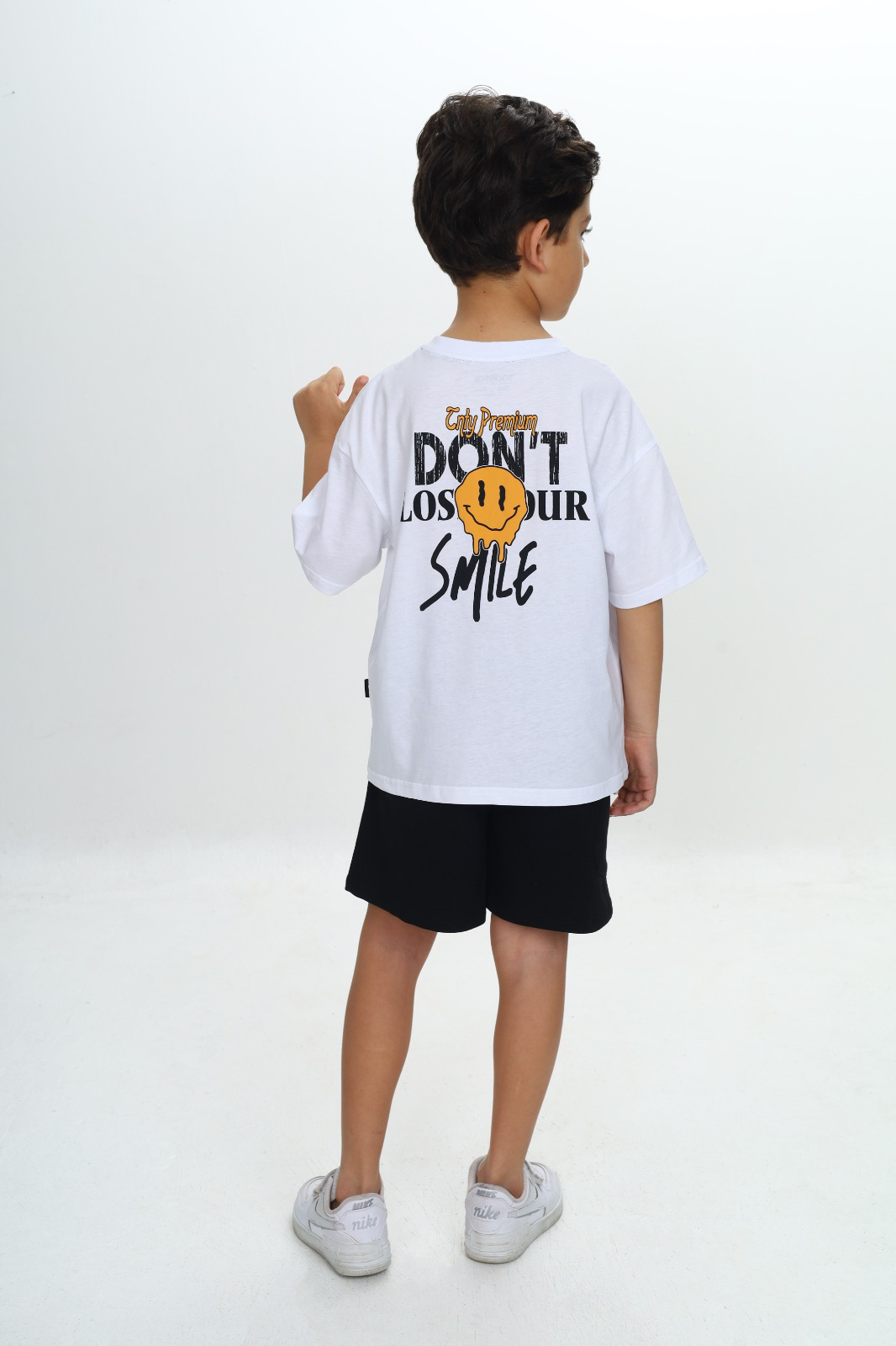 Toontoy Erkek Çocuk Smile Yazı Baskılı Şortlu Takım