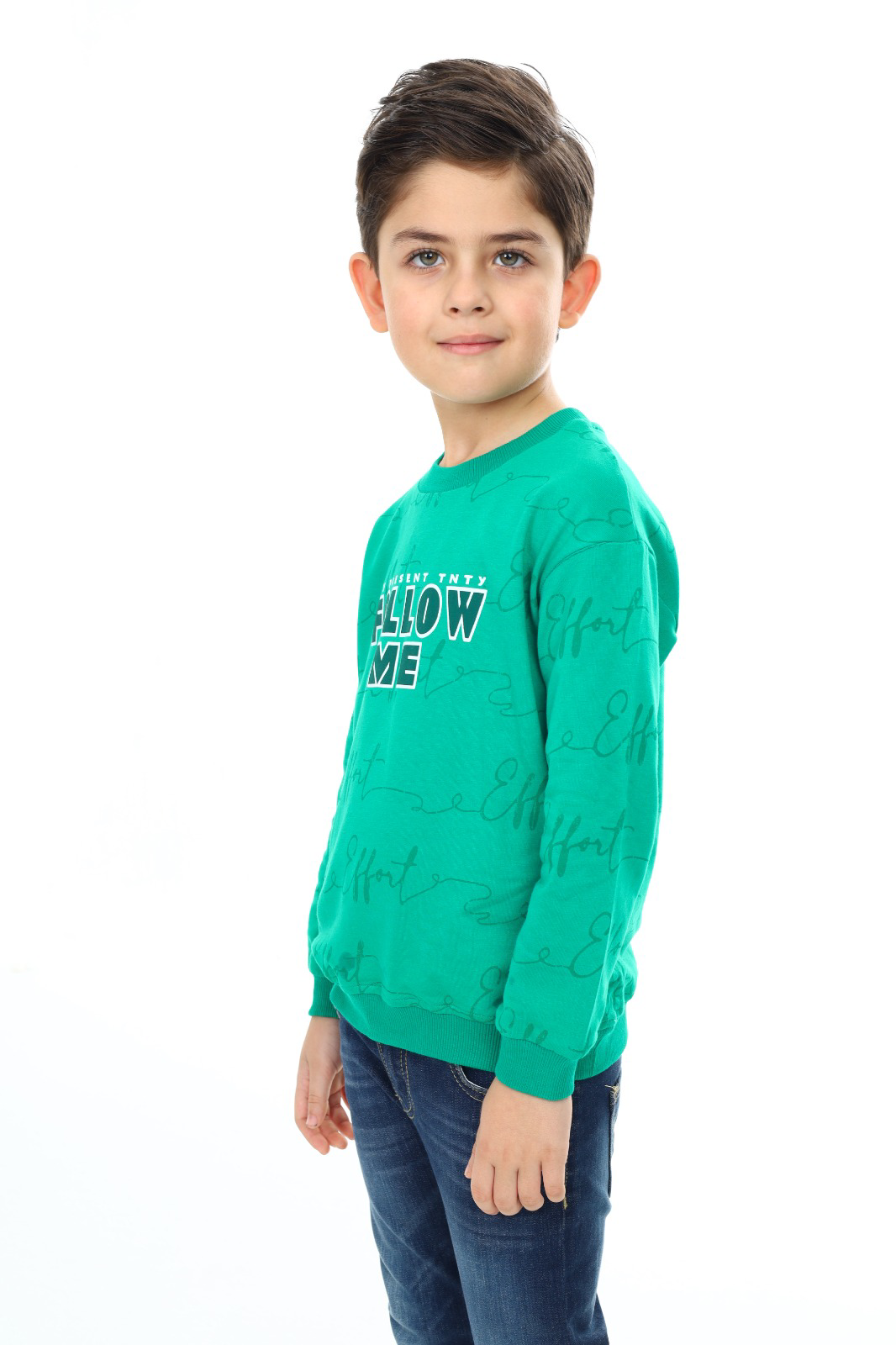 Toontoy Erkek Çocuk Follow Me Baskılı Sweatshirt