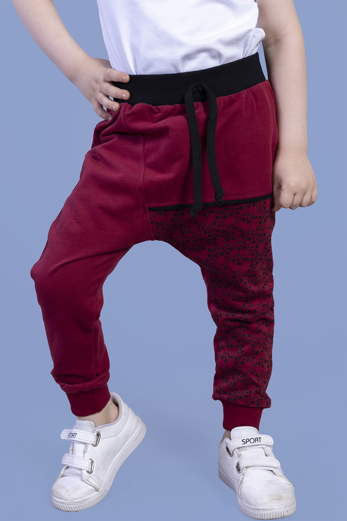 Toontoy Erkek Çocuk Kurukafa Baskılı Şalvar Tarzı Eşofman Altı