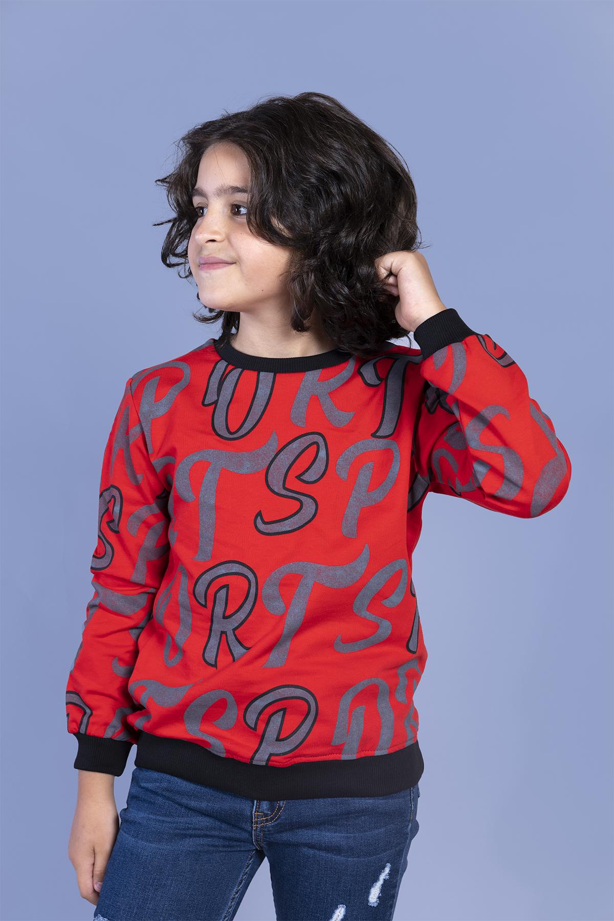 Toontoy Erkek Çocuk Komple Baskılı Sweatshirt
