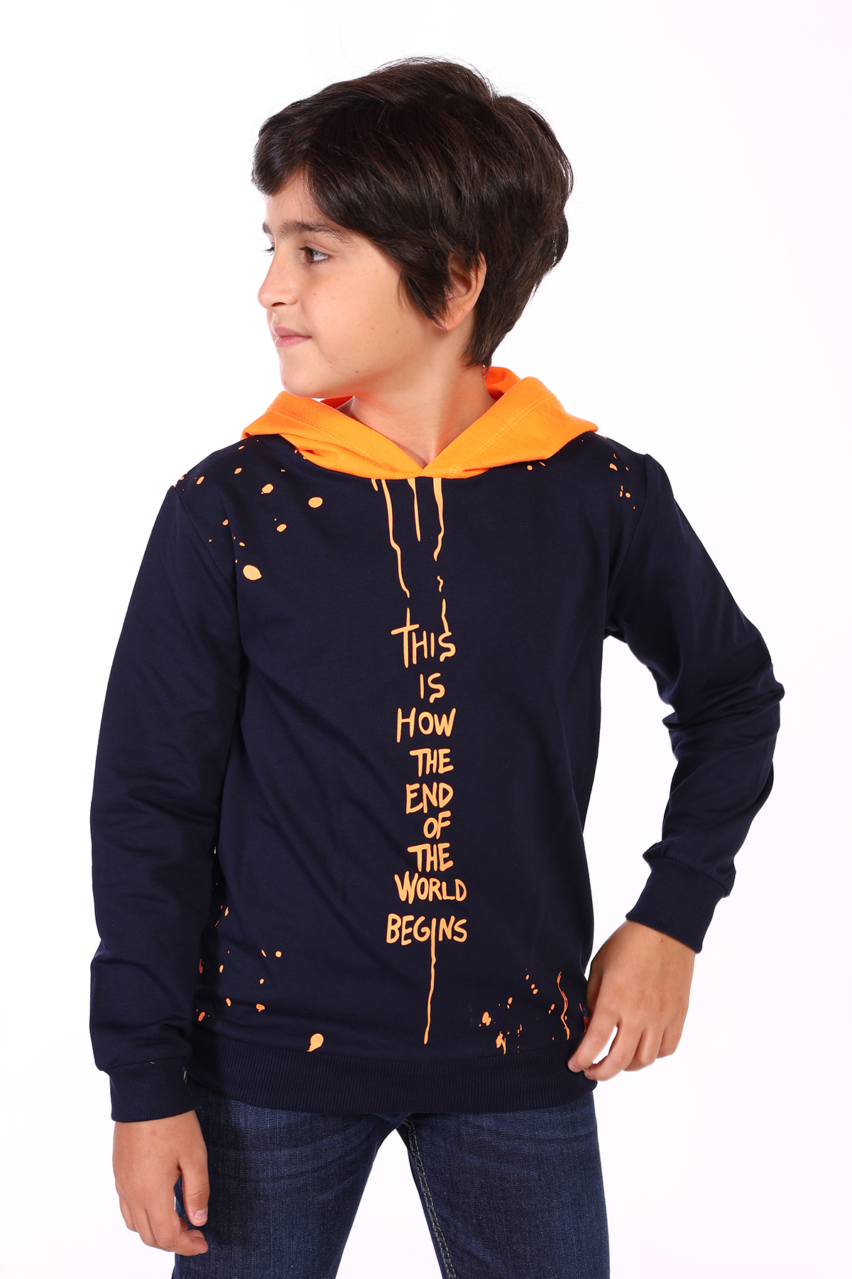 Toontoy Erkek Çocuk Neon Detaylı Sweatshirt