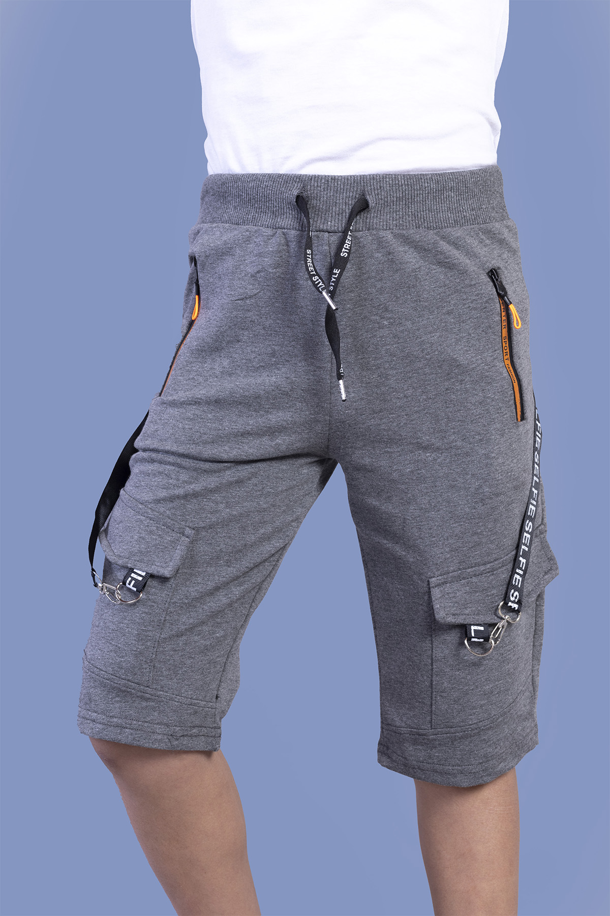 Toontoy  Erkek Çocuk Beli Ayarlanabilir Şerit Detaylı Kapri