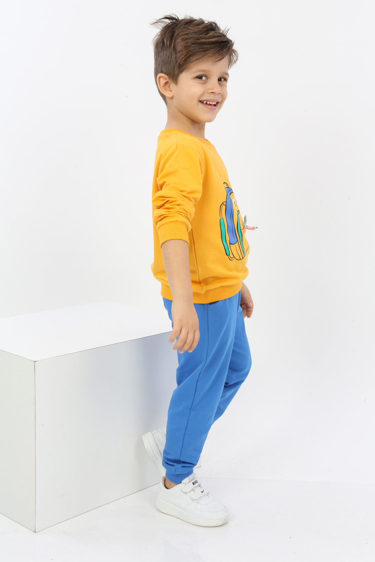 Toontoy Erkek Çocuk Çantalı Yazı Baskılı Eşofman Takım