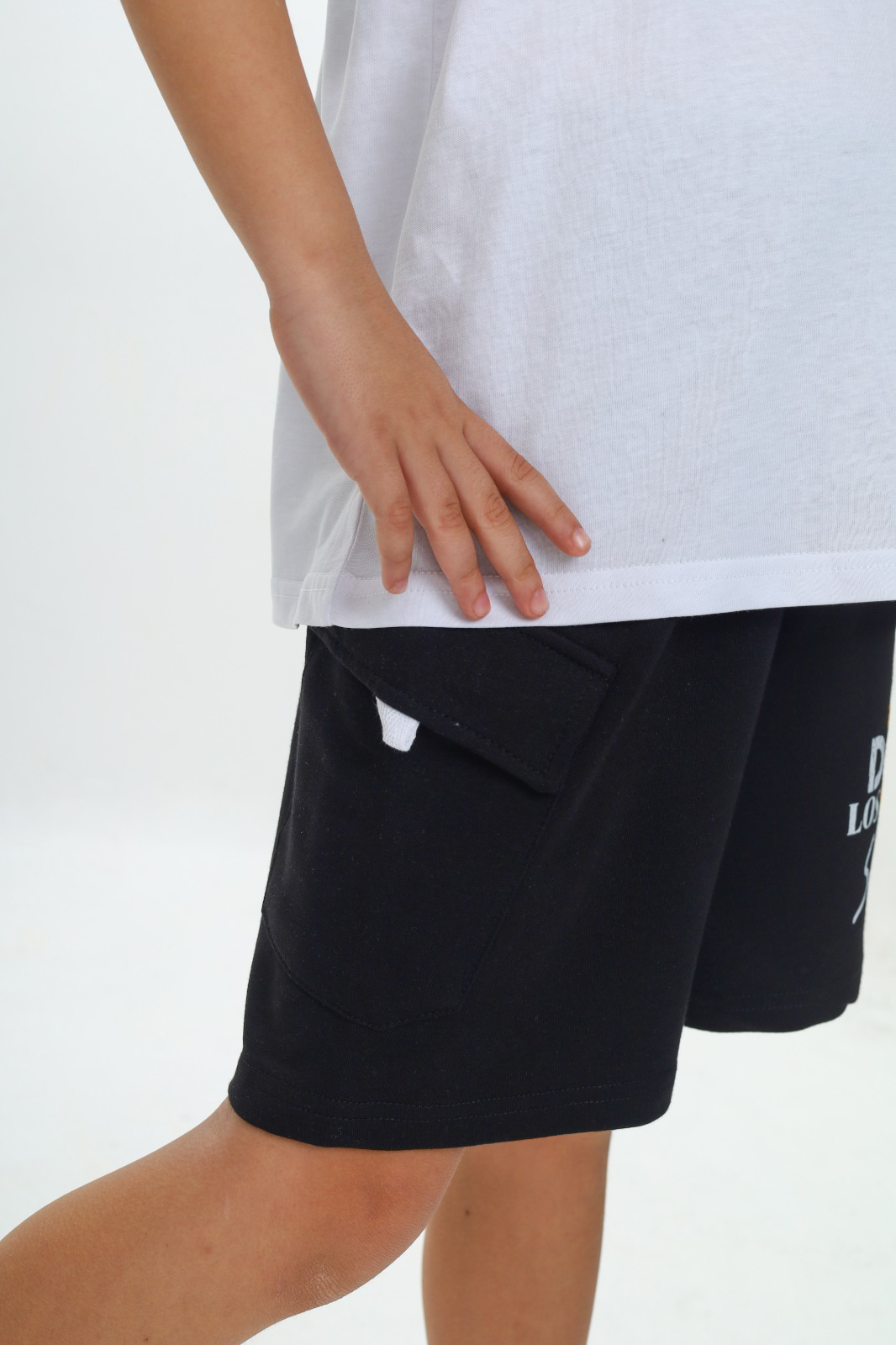 Toontoy Erkek Çocuk Smile Yazı Baskılı Şortlu Takım