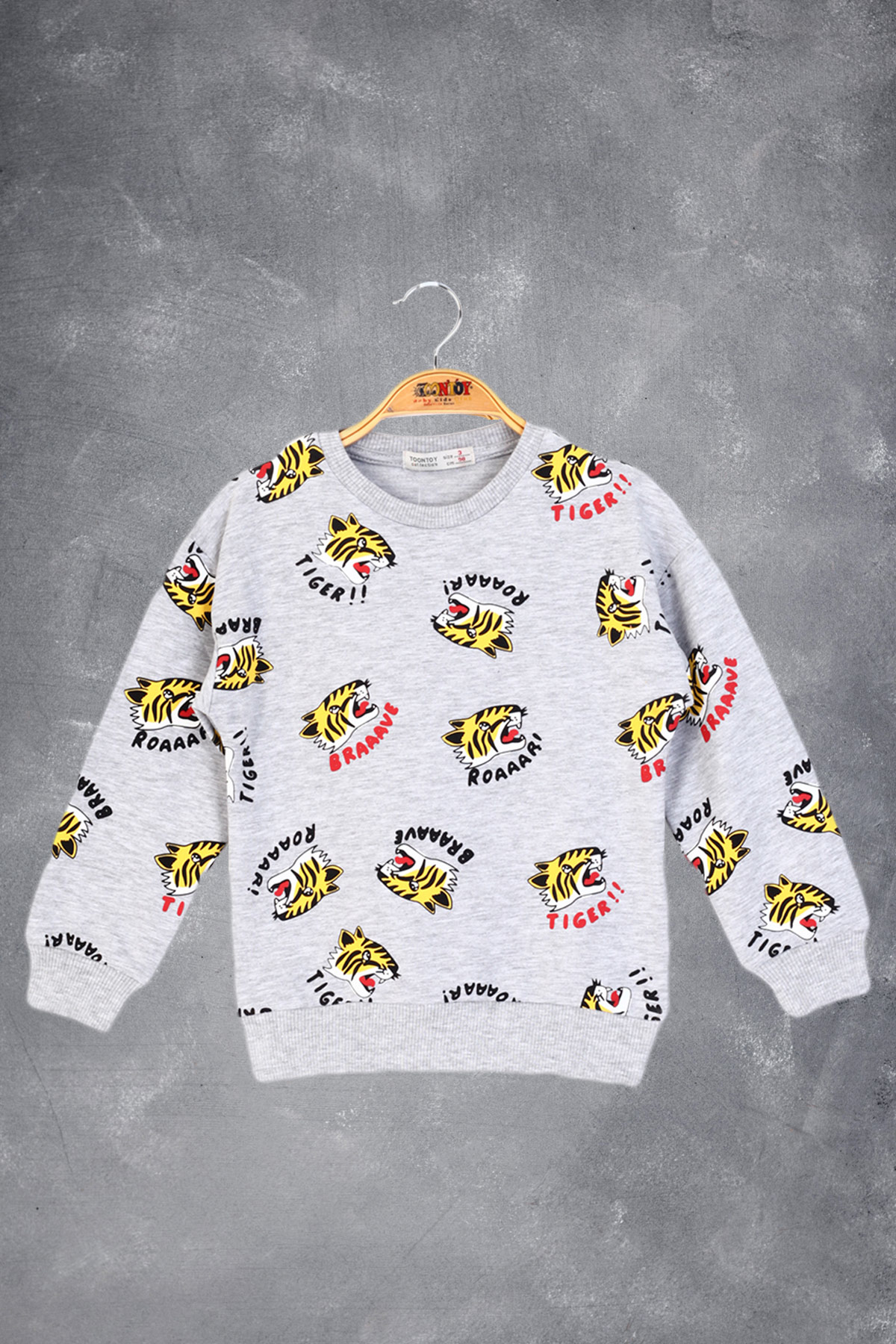 Toontoy Erkek Çocuk Tıger Baskılı Sweatshirt