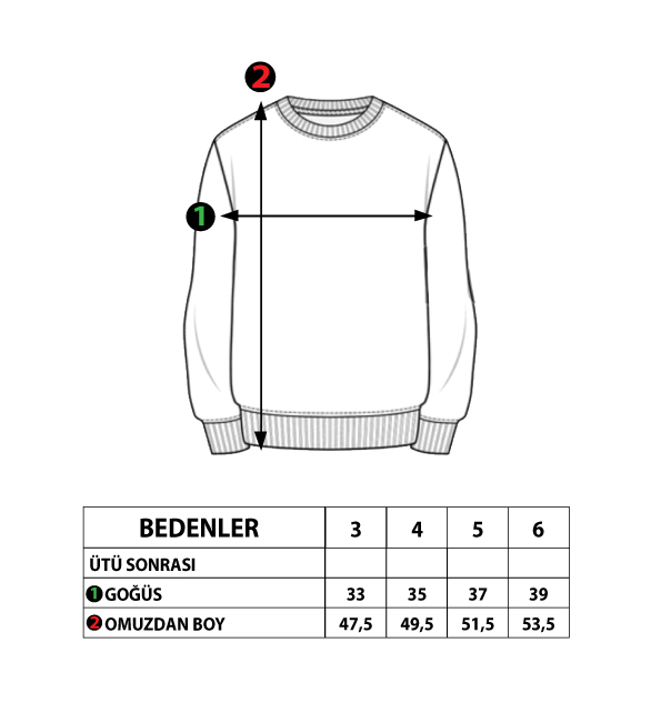 Toontoy Erkek Çocuk Sayı Baskılı Sweatshirt