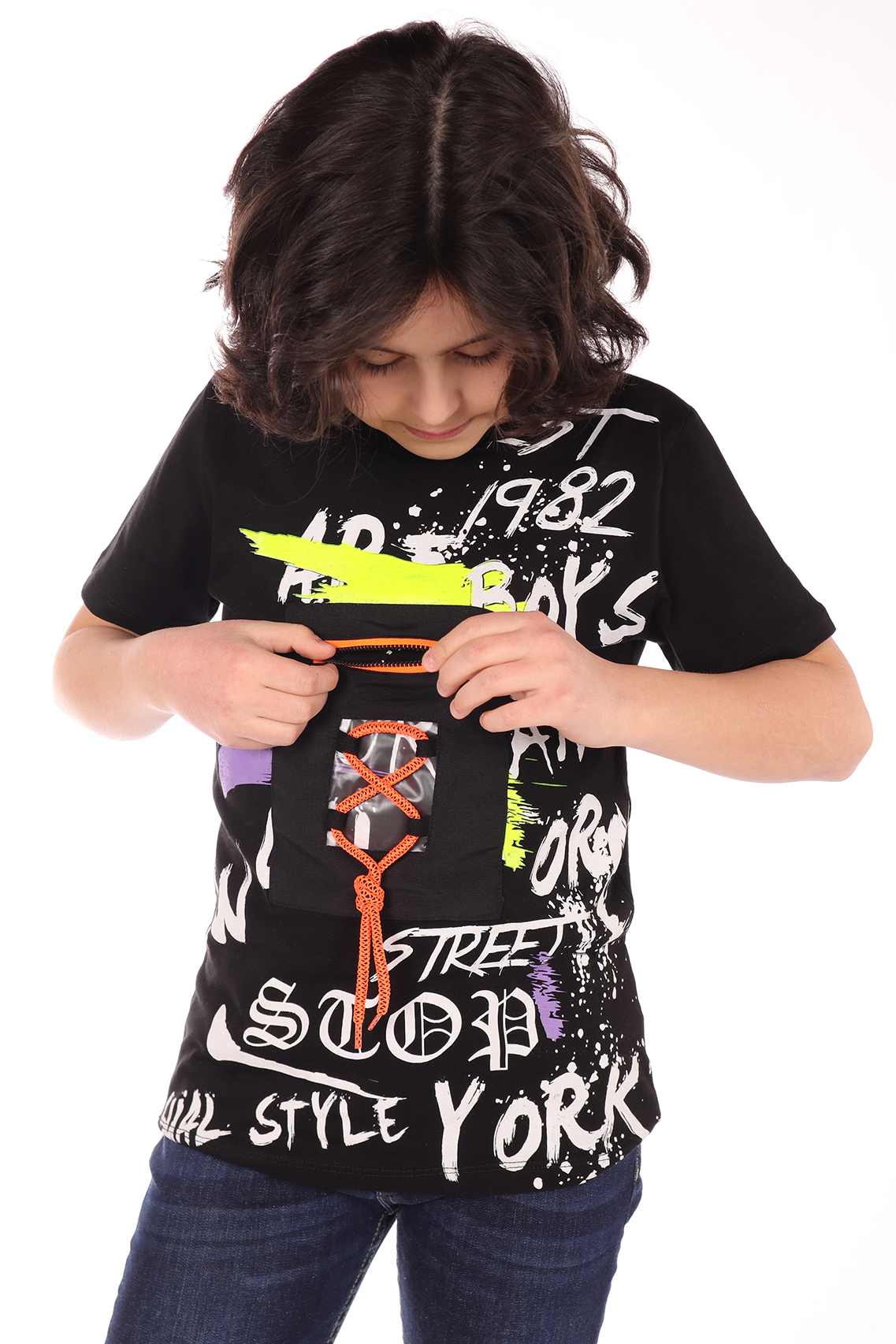 Toontoy Erkek Çocuk Armalı Önü Yazı Baskılı Tişört