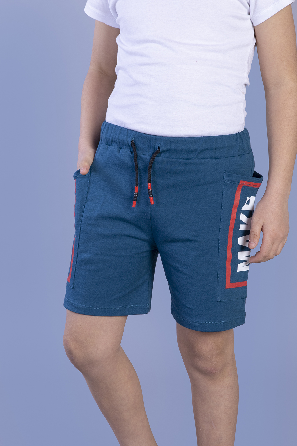 Toontoy Erkek Çocuk Beli Ayarlanabilir Cep Detaylı Baskılı Şort