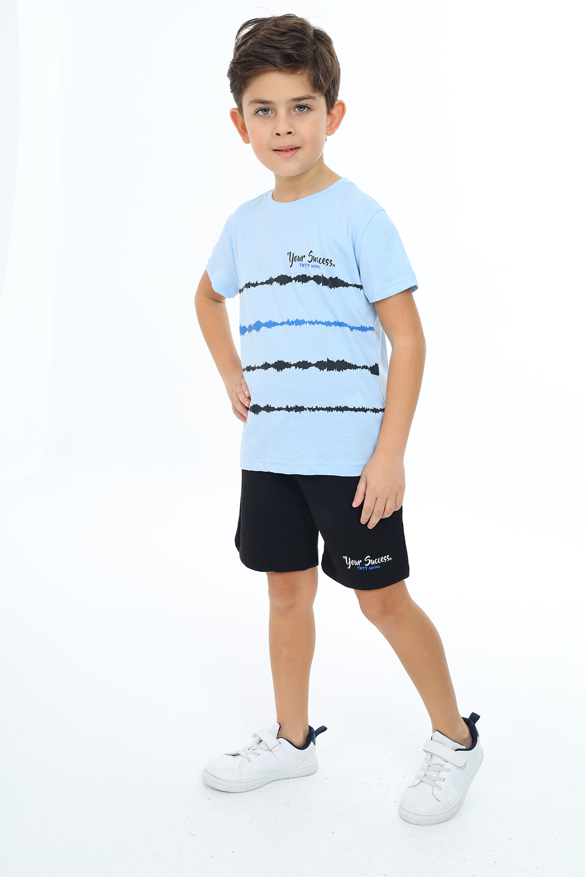 Toontoy Erkek Çocuk Baskılı Şortlu Takım