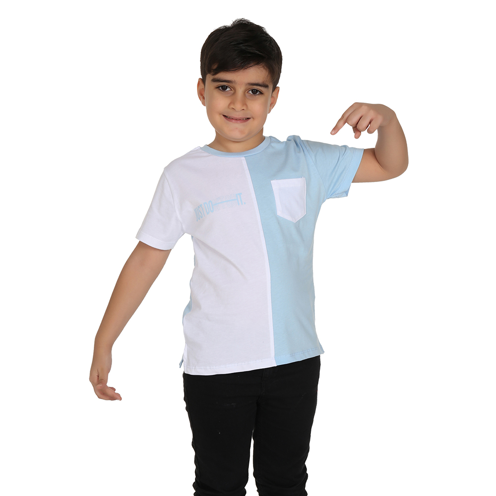 Toontoy Erkek Çocuk Cepli Arka Baskılı Tişört