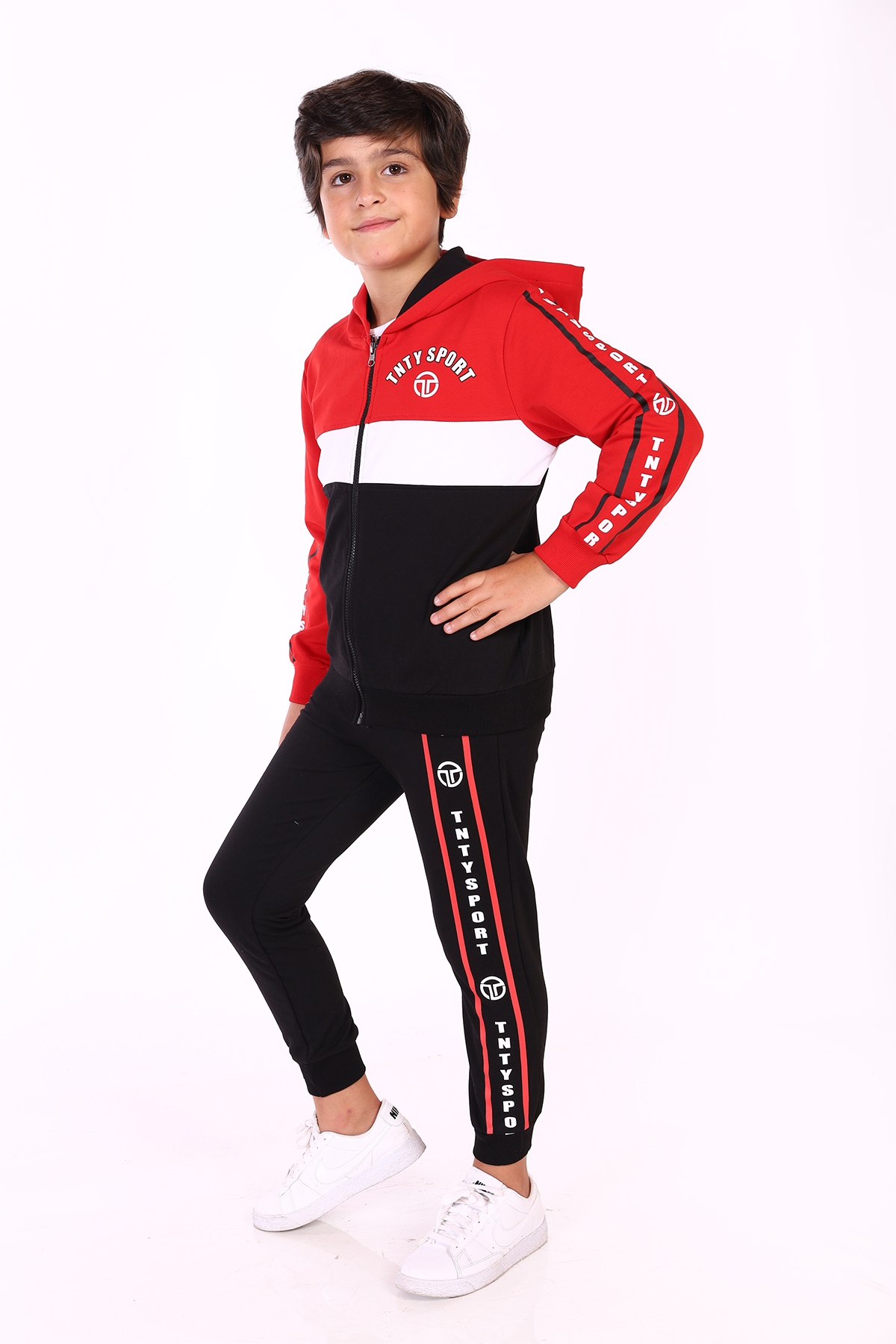 Toontoy Erkek Çocuk Renk Bloklu Baskılı Eşofman Takımı