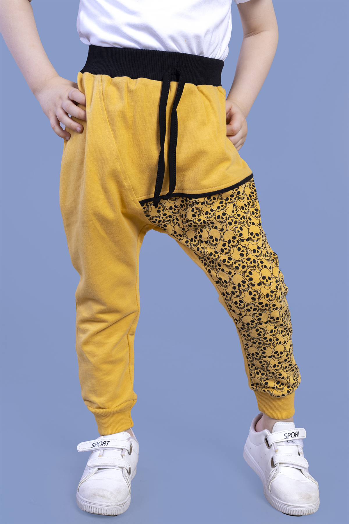 Toontoy Erkek Çocuk Kurukafa Baskılı Şalvar Tarzı Eşofman Altı