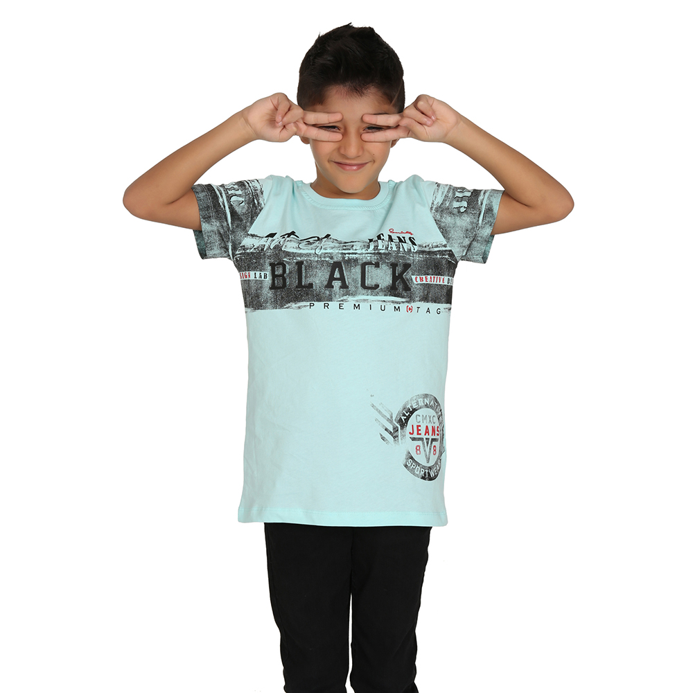 Toontoy  Erkek Çocuk T-Shirt Black Baskılı