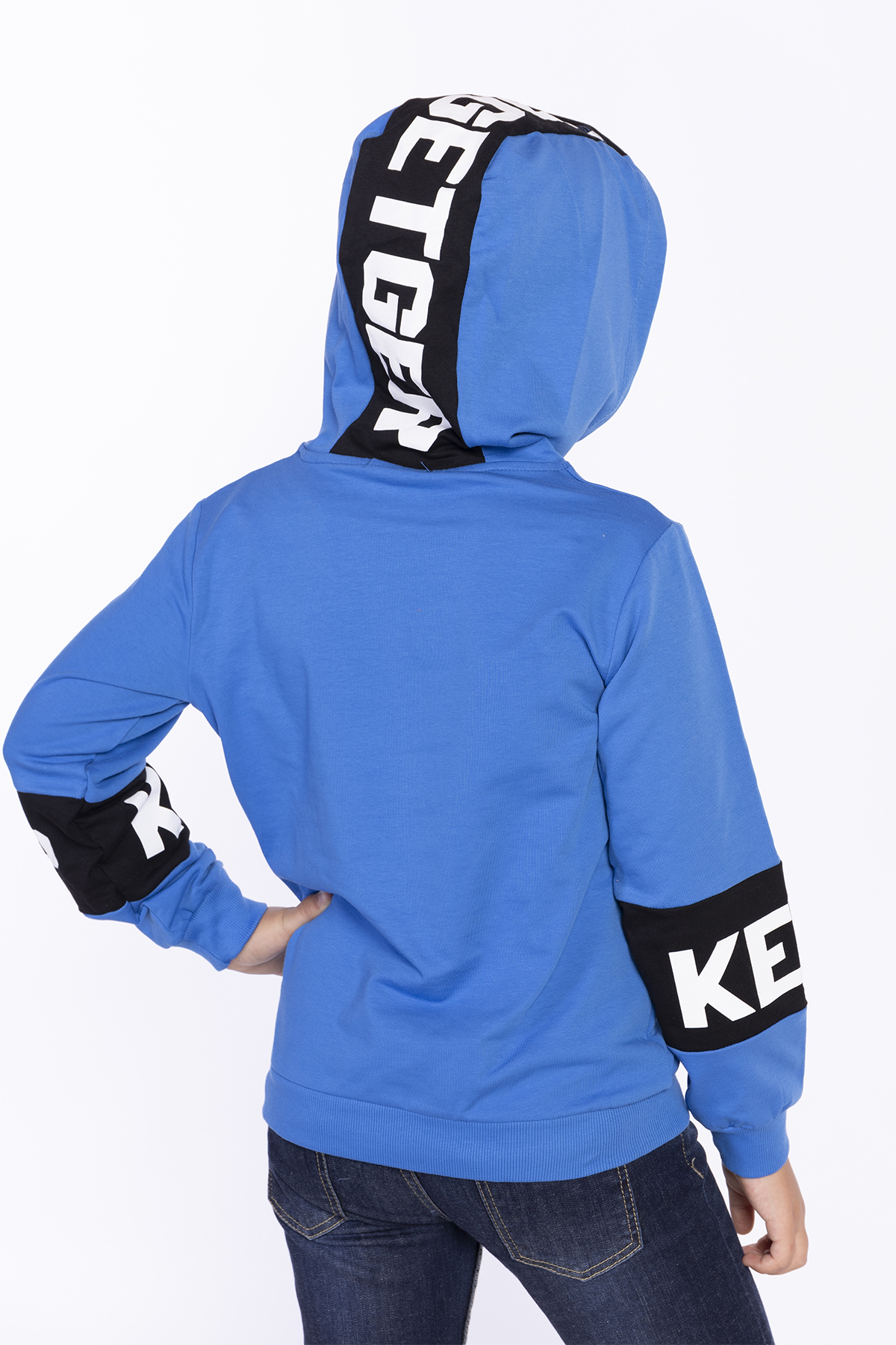 Toontoy Erkek Çocuk Kapşonlu Kolları Garnili Sweatshirt
