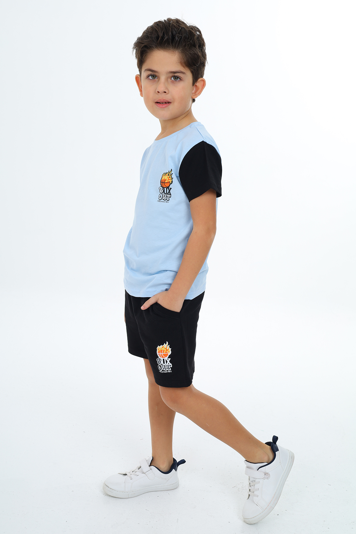 Toontoy Erkek Çocuk Baskılı Şortlu Takım