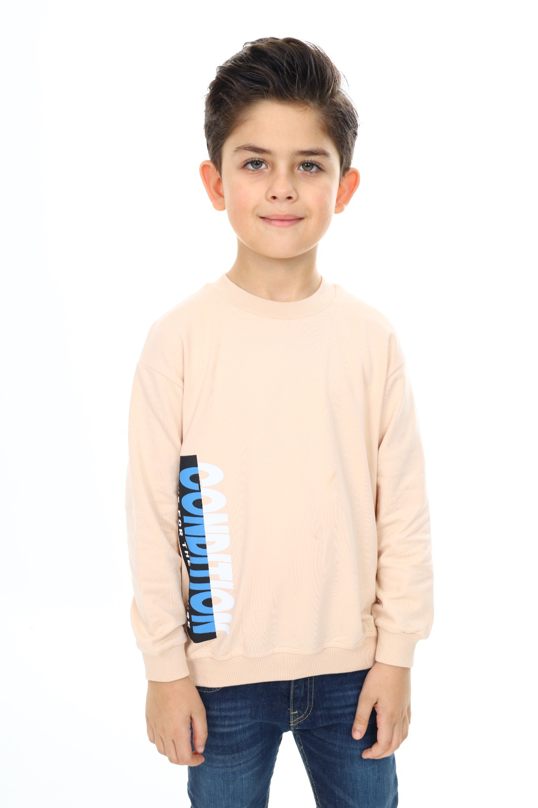 Toontoy Erkek Çocuk Ön ve Arka  Baskılı Sweatshirt