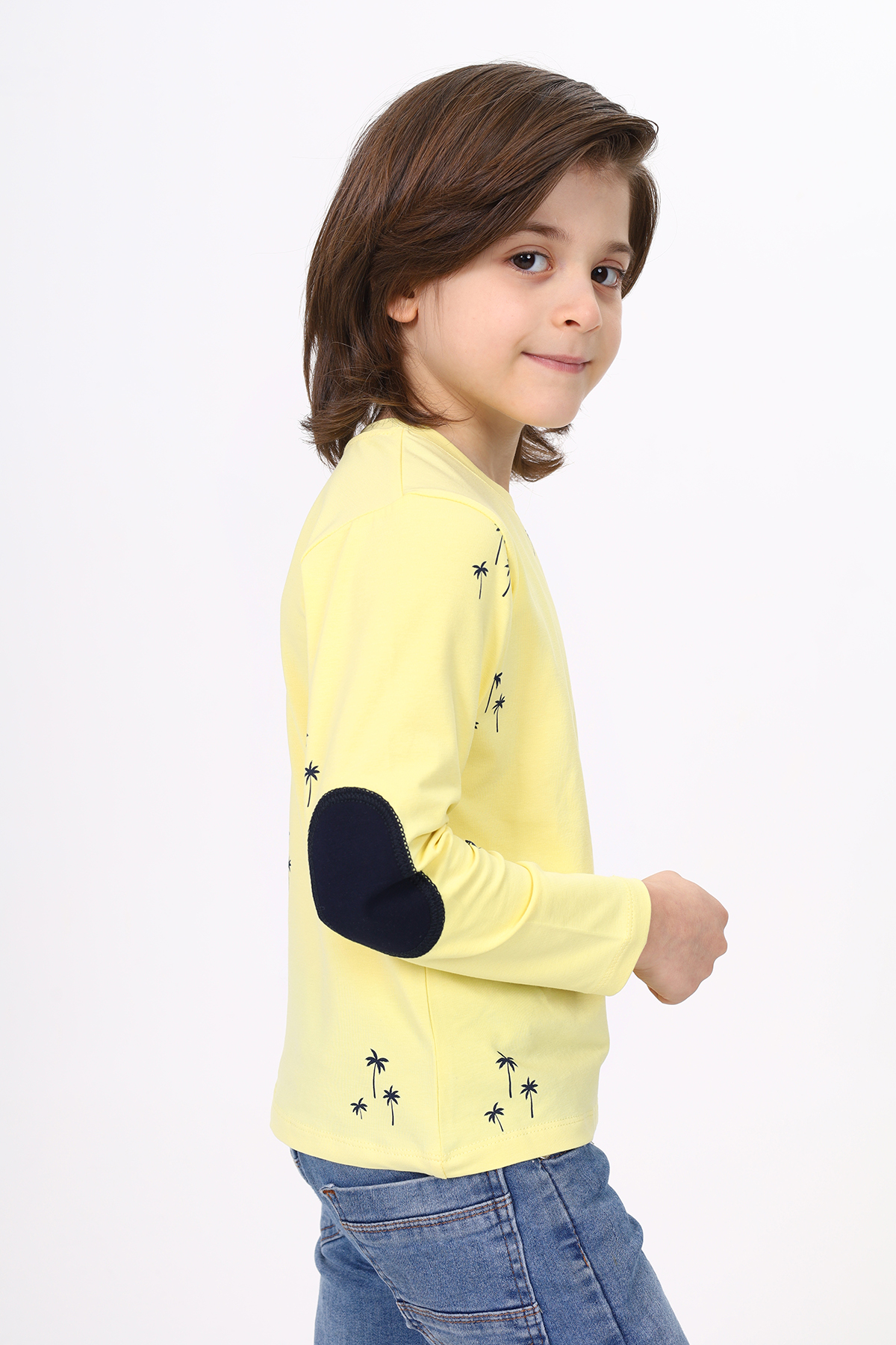 Toontoy Erkek Çocuk Palmiye Baskılı  Düz Tişört