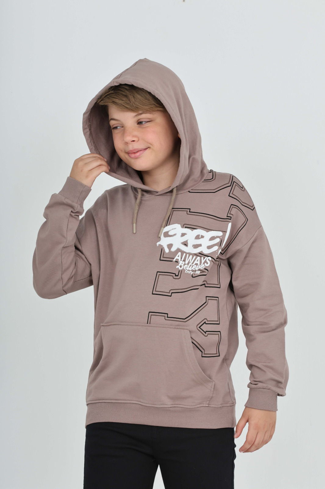 Toontoy Erkek Çocuk Stay Baskılı Sweatshirt